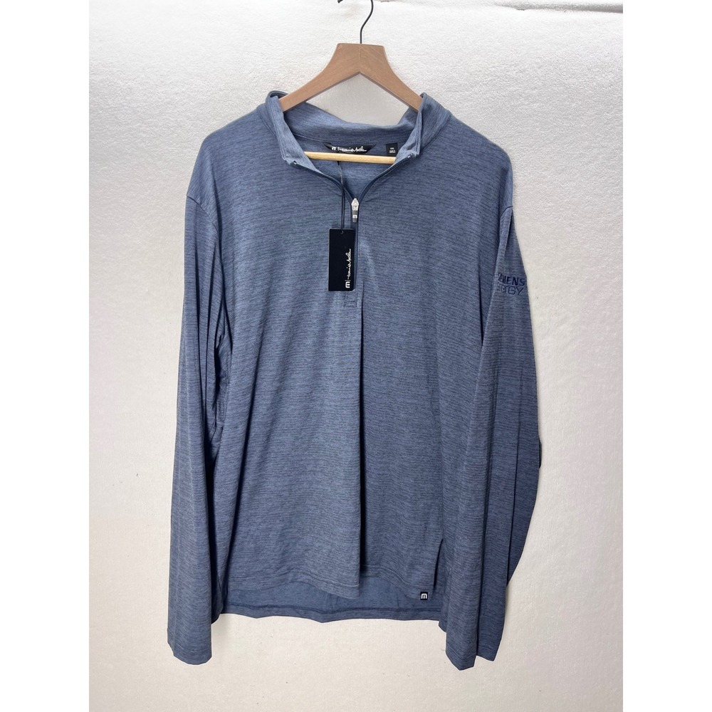 Travis Mathew Crestview Qtr Zip Mens XXL Blue NEW Siemens Energy Pullover 3226